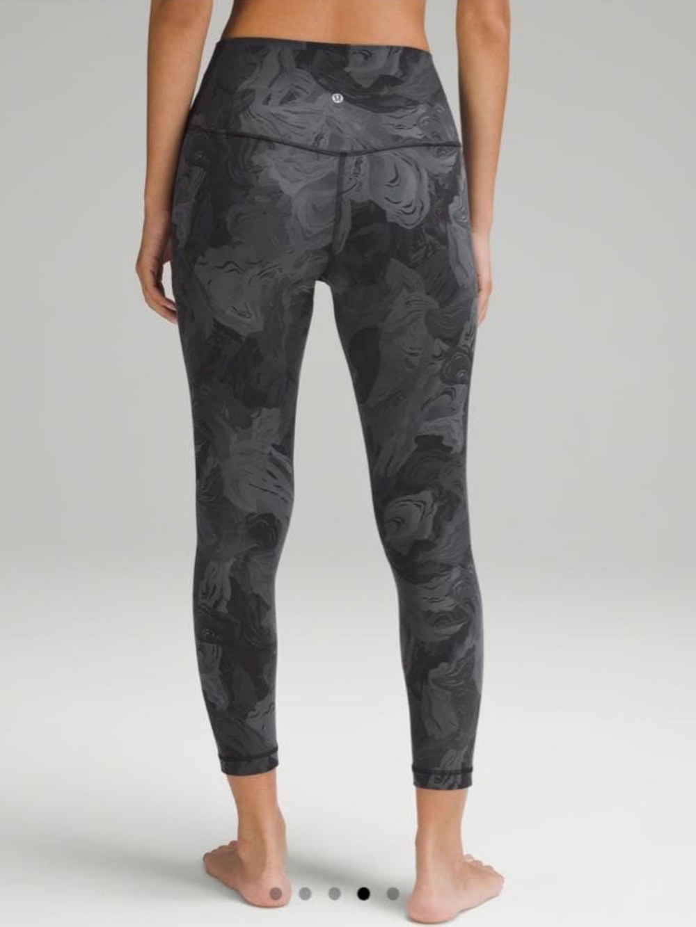 Lululemon Align High-Rise 25” Pant Leggings 10 Black Gray Swirl Yoga Workout